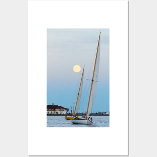 Moonlight sail Posters and Art